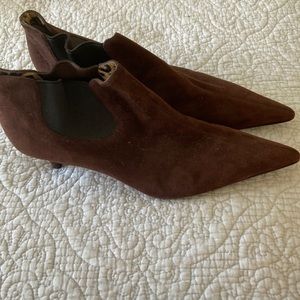 Dolce Gabbana chocolate suede ankle boots